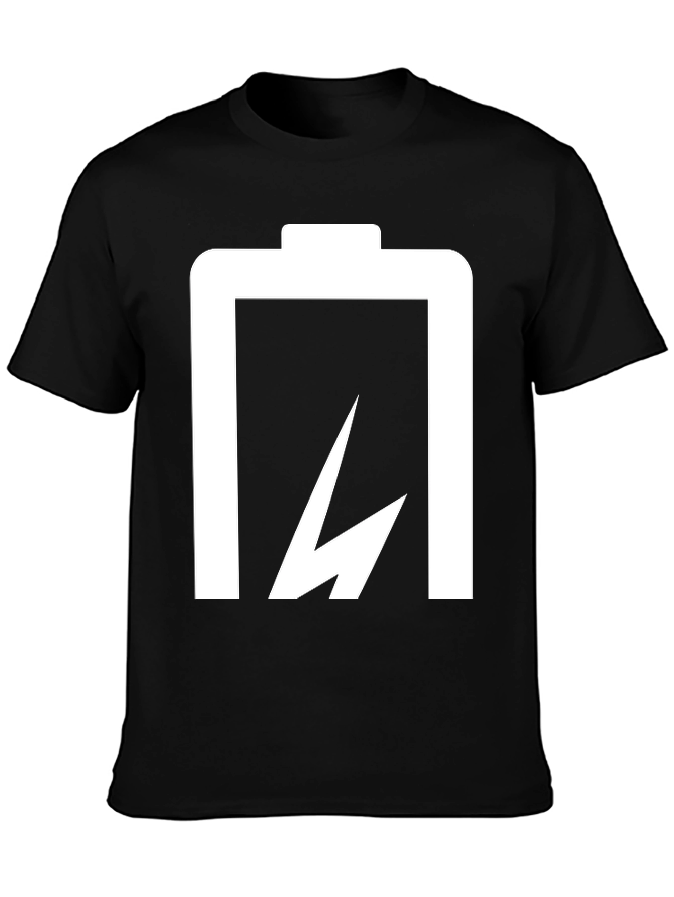 Battery Lightning Bolt Black T-Shirt