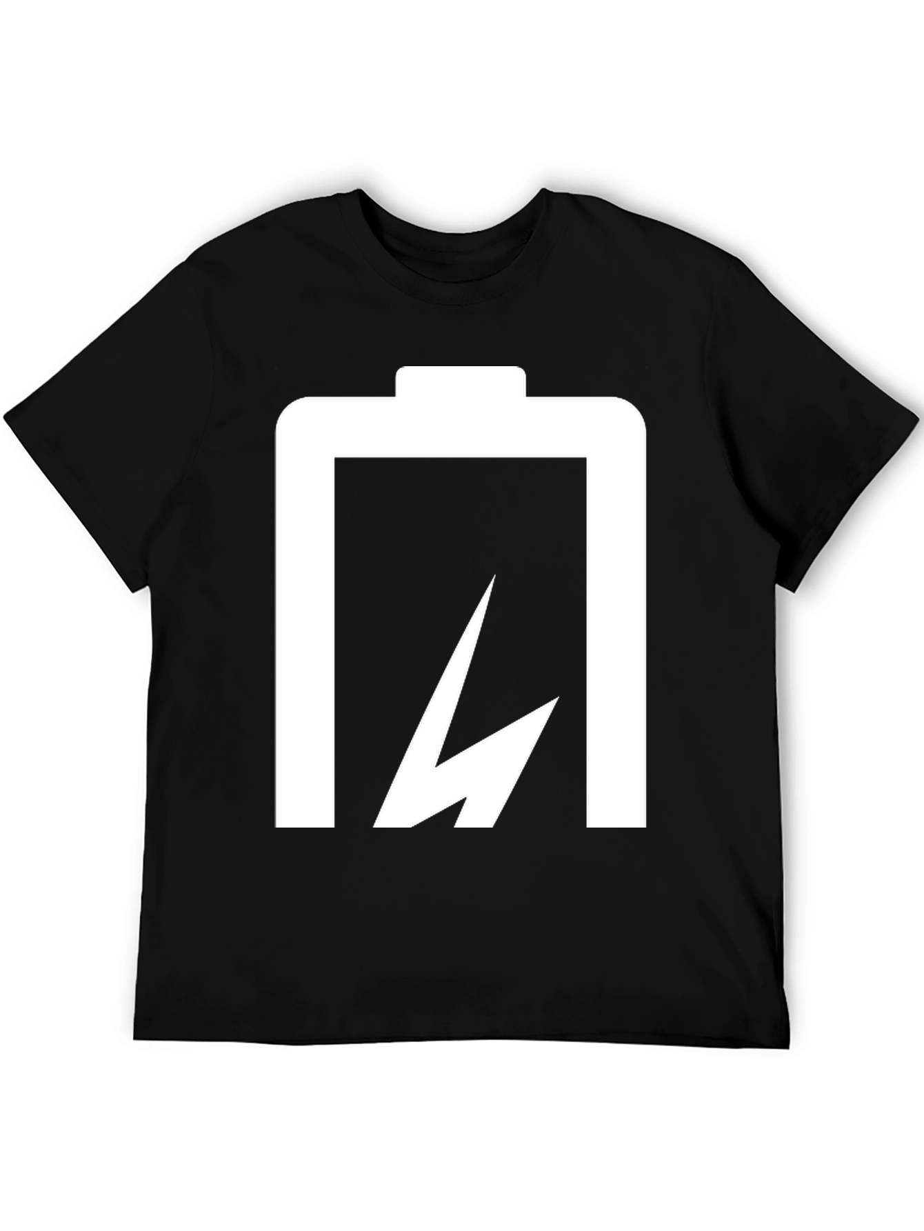 Battery Lightning Bolt Black T-Shirt