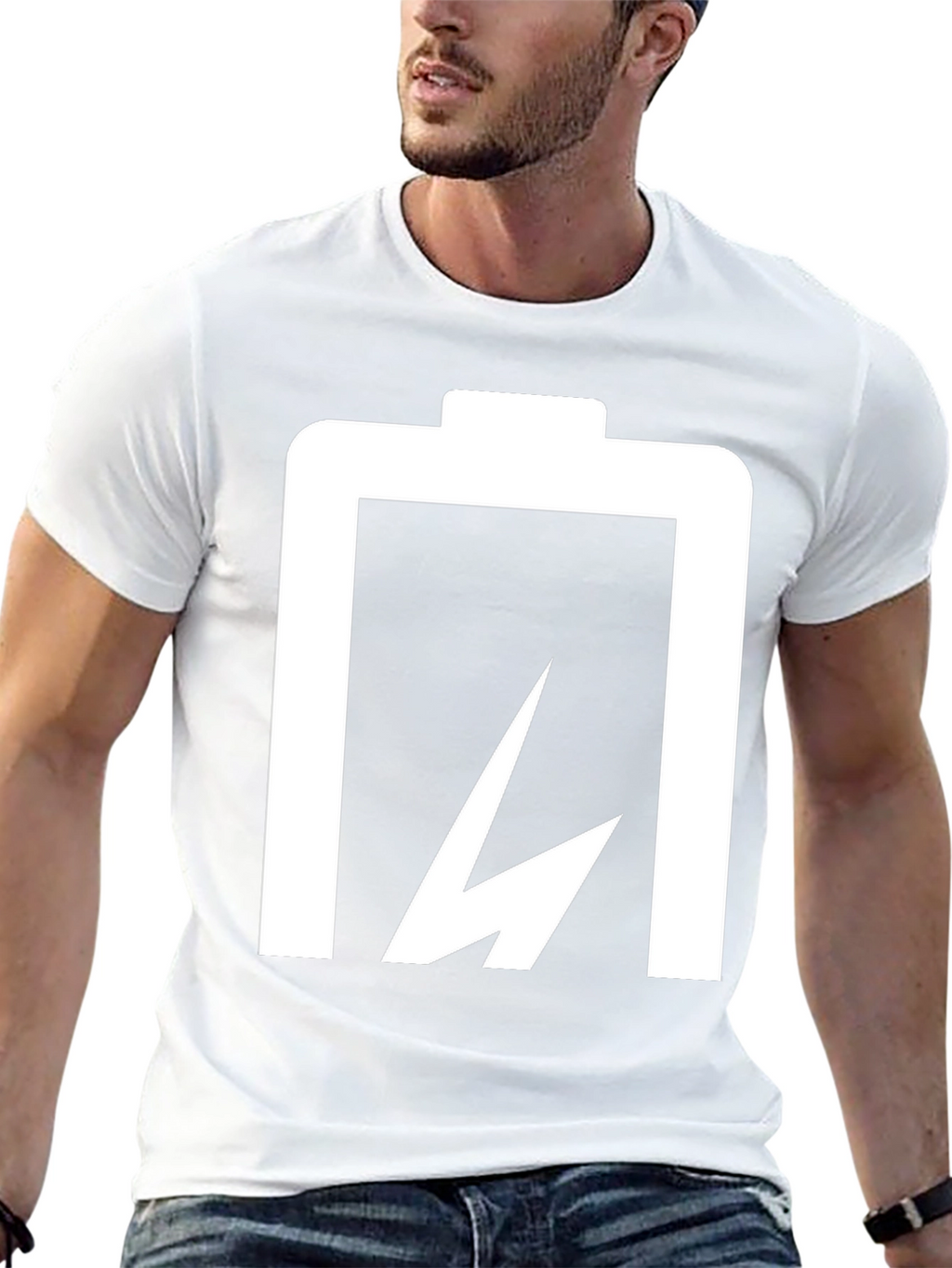 Battery Lightning Bolt Black T-Shirt