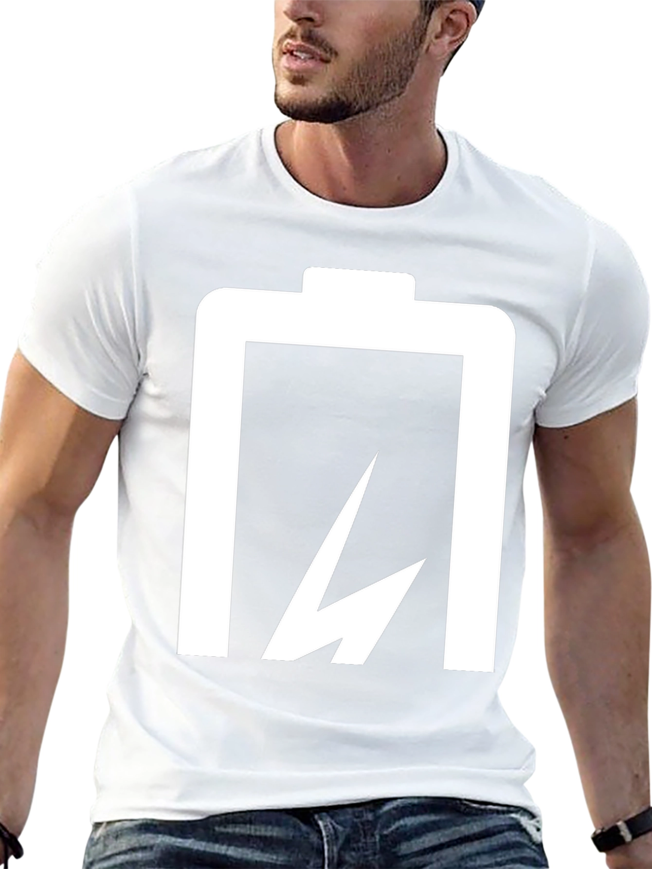 Battery Lightning Bolt Black T-Shirt