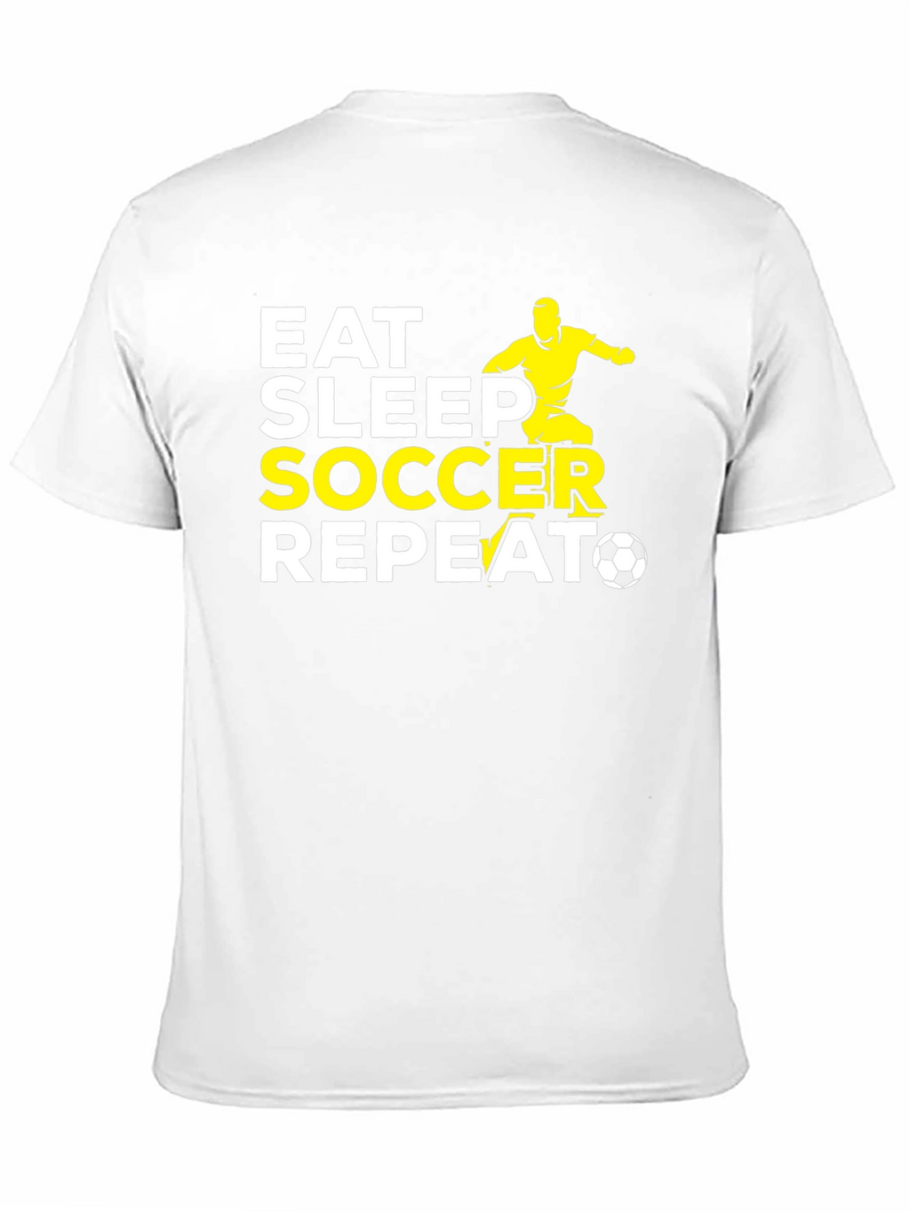 Eat Sleep Soccer Repeat Black Graphic T-Shirt