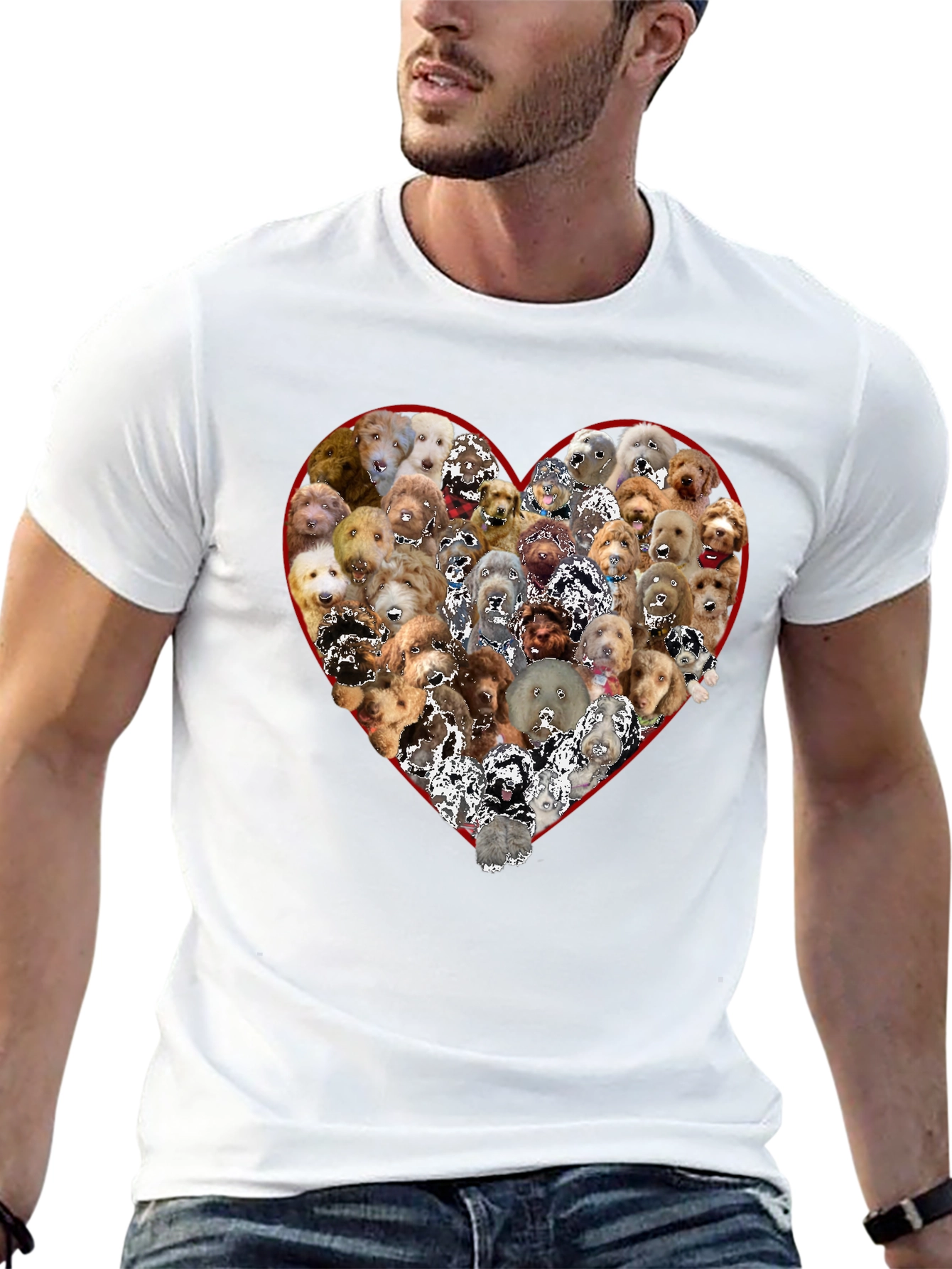 Dog Breed Heart Graphic T-Shirt