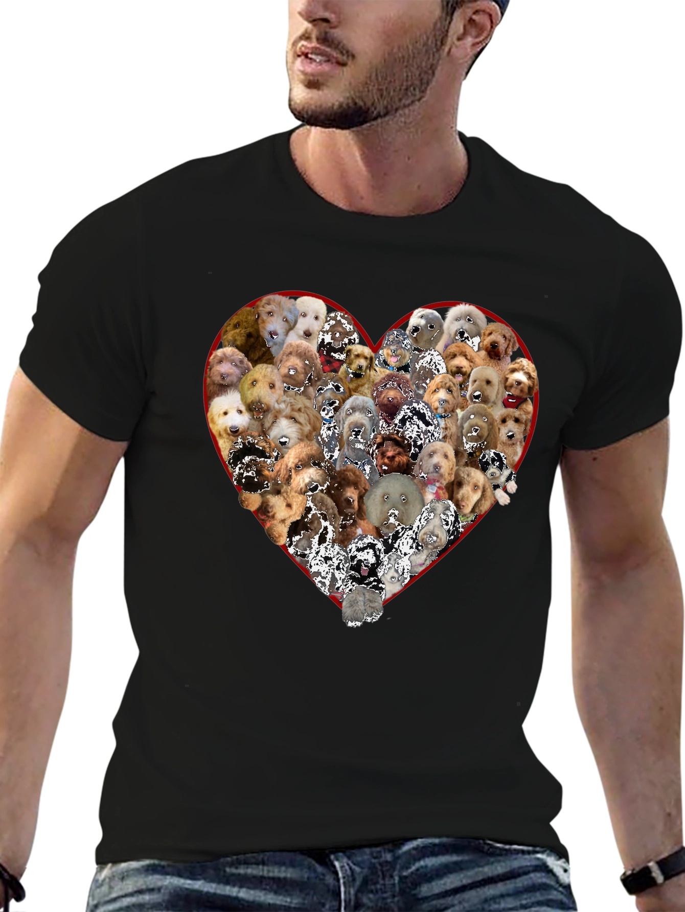 Dog Breed Heart Graphic T-Shirt