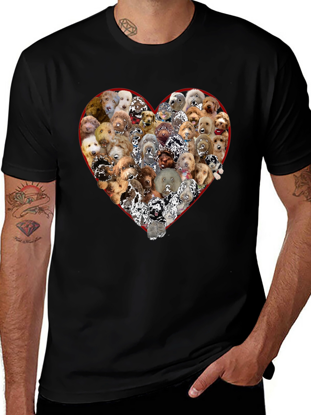Dog Breed Heart Graphic T-Shirt