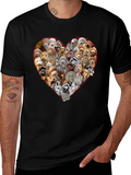 Dog Breed Heart Graphic T-Shirt
