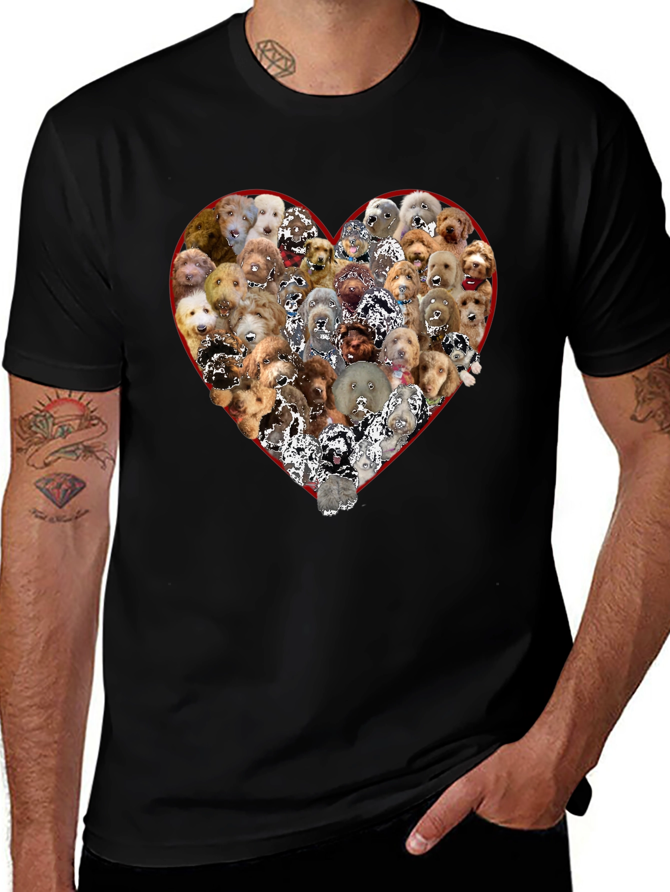 Dog Breed Heart Graphic T-Shirt