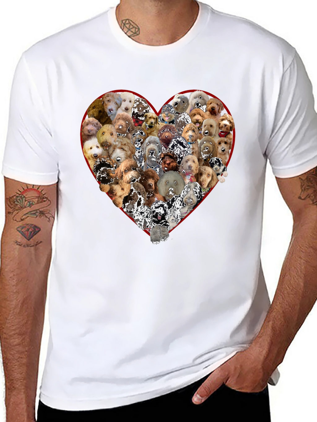 Dog Breed Heart Graphic T-Shirt