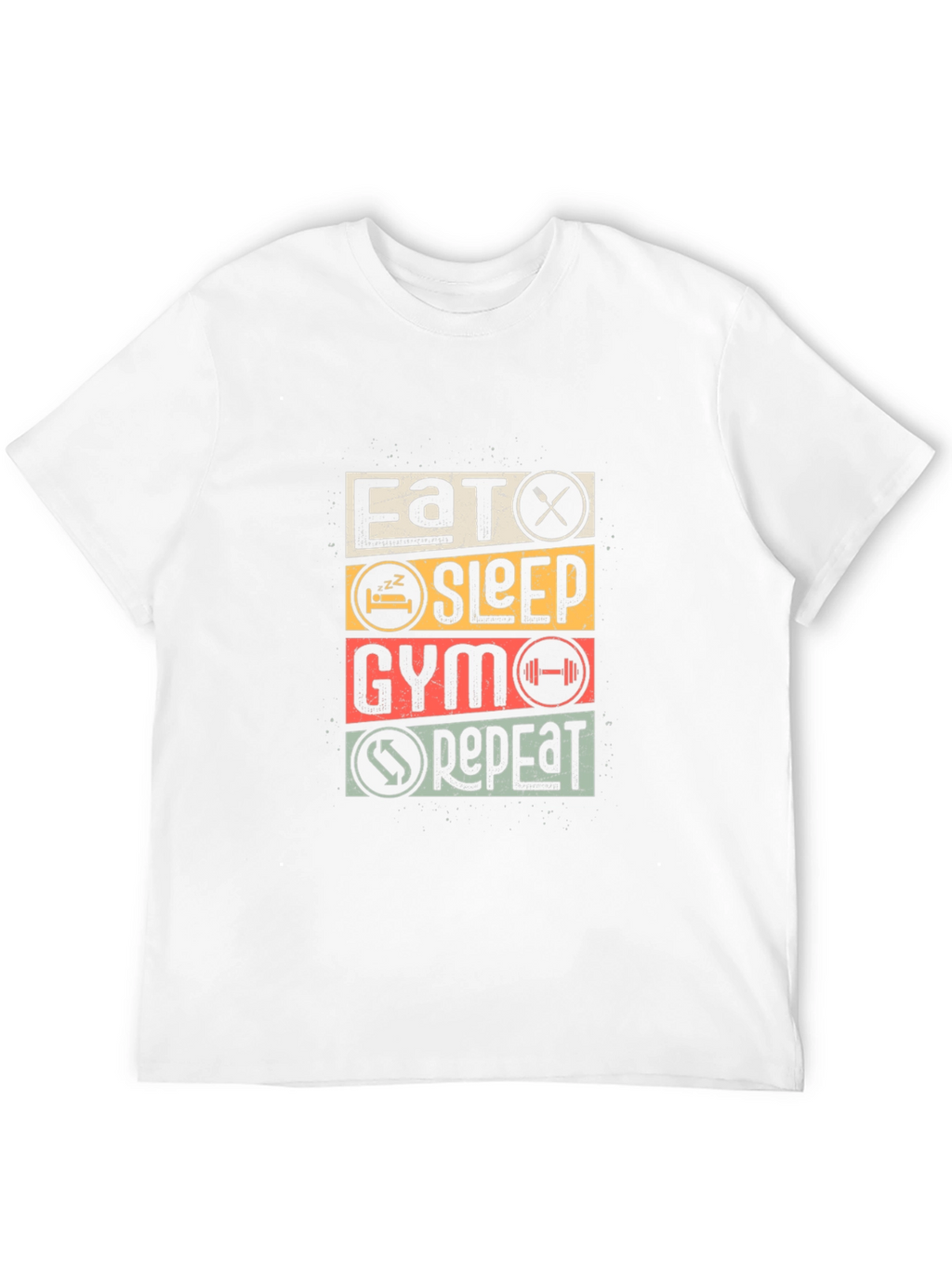 Eat Sleep Gym Repeat Black T-Shirt
