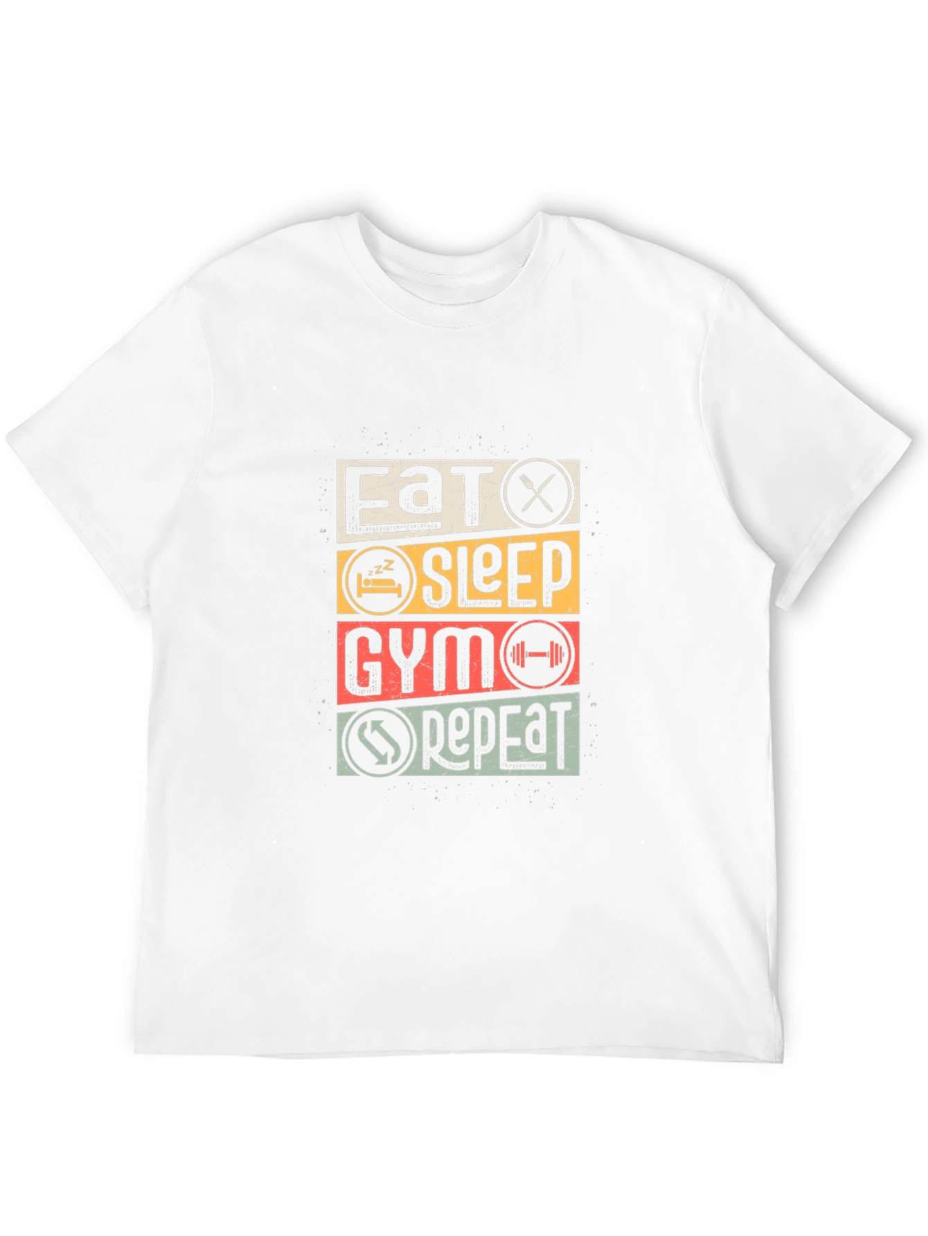 Eat Sleep Gym Repeat Black T-Shirt