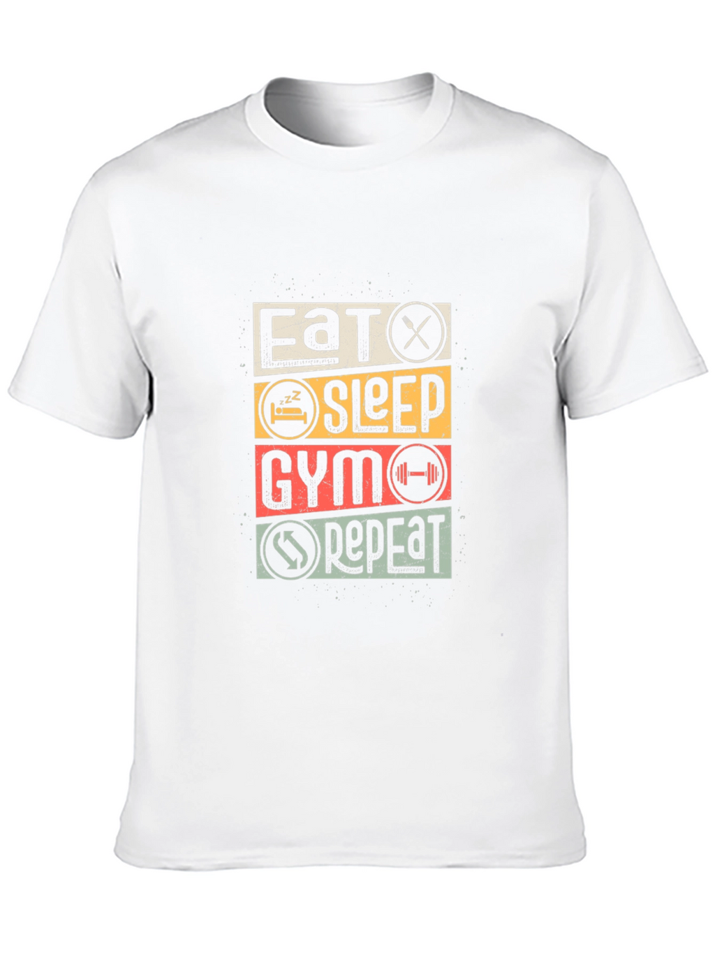 Eat Sleep Gym Repeat Black T-Shirt