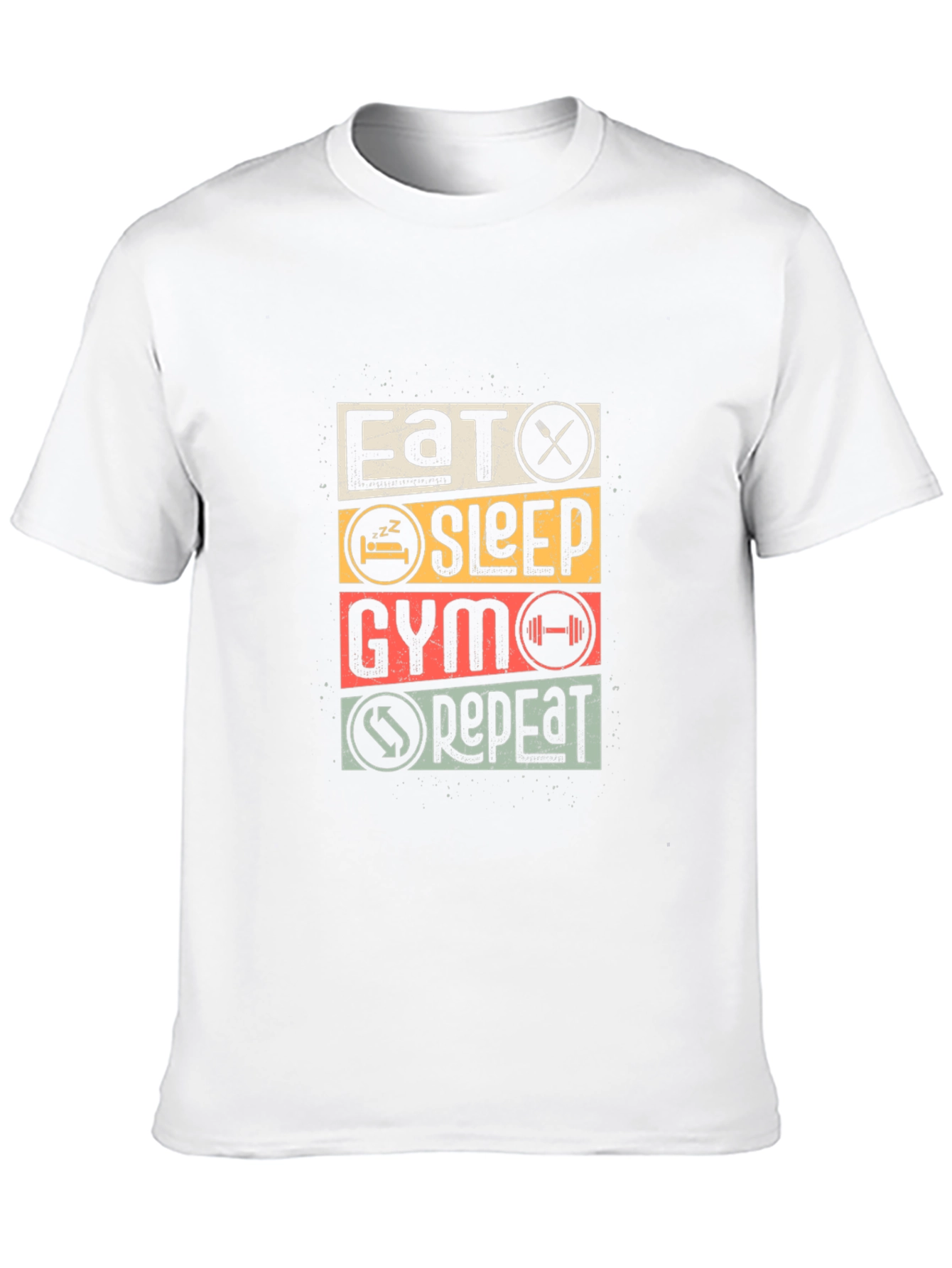 Eat Sleep Gym Repeat Black T-Shirt