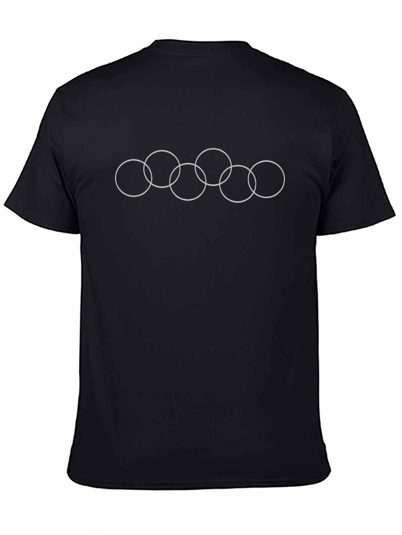Minimalist Five Circle Graphic Tee - Black