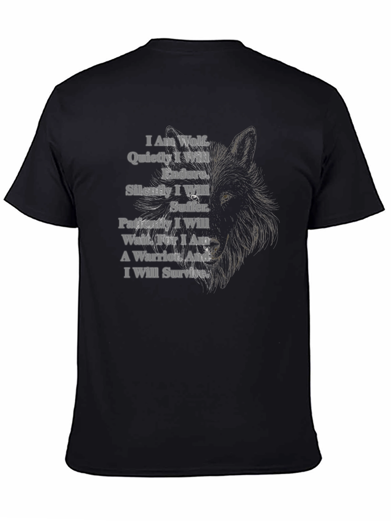 Wolf Warrior T-Shirt - I Am Wolf Motivational Tee