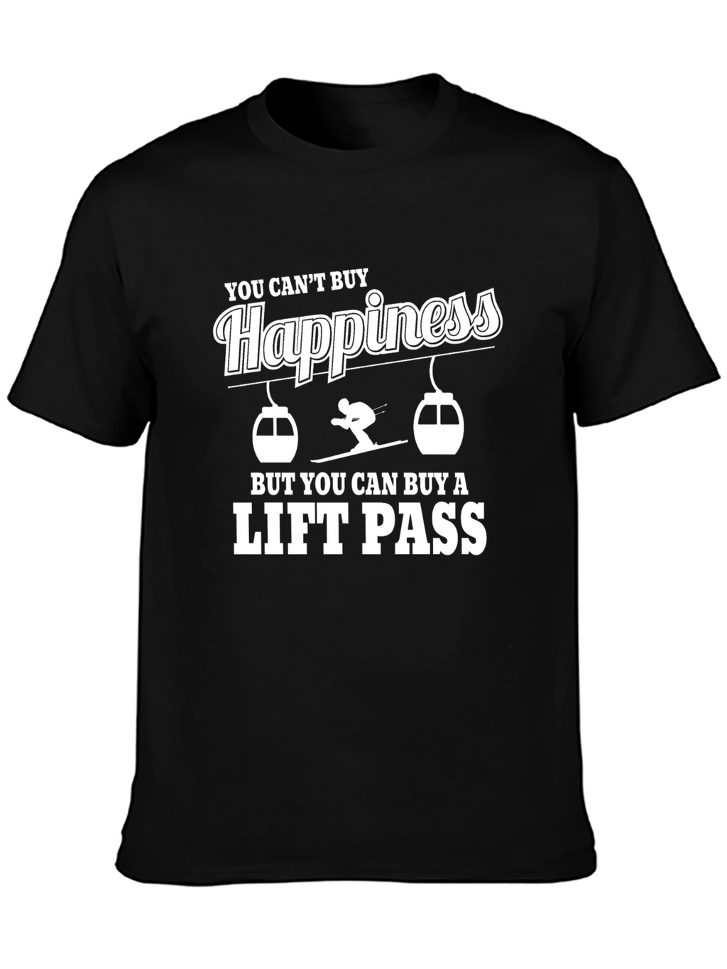 Happiness Lift Pass Graphic T-Shirt - Skiing