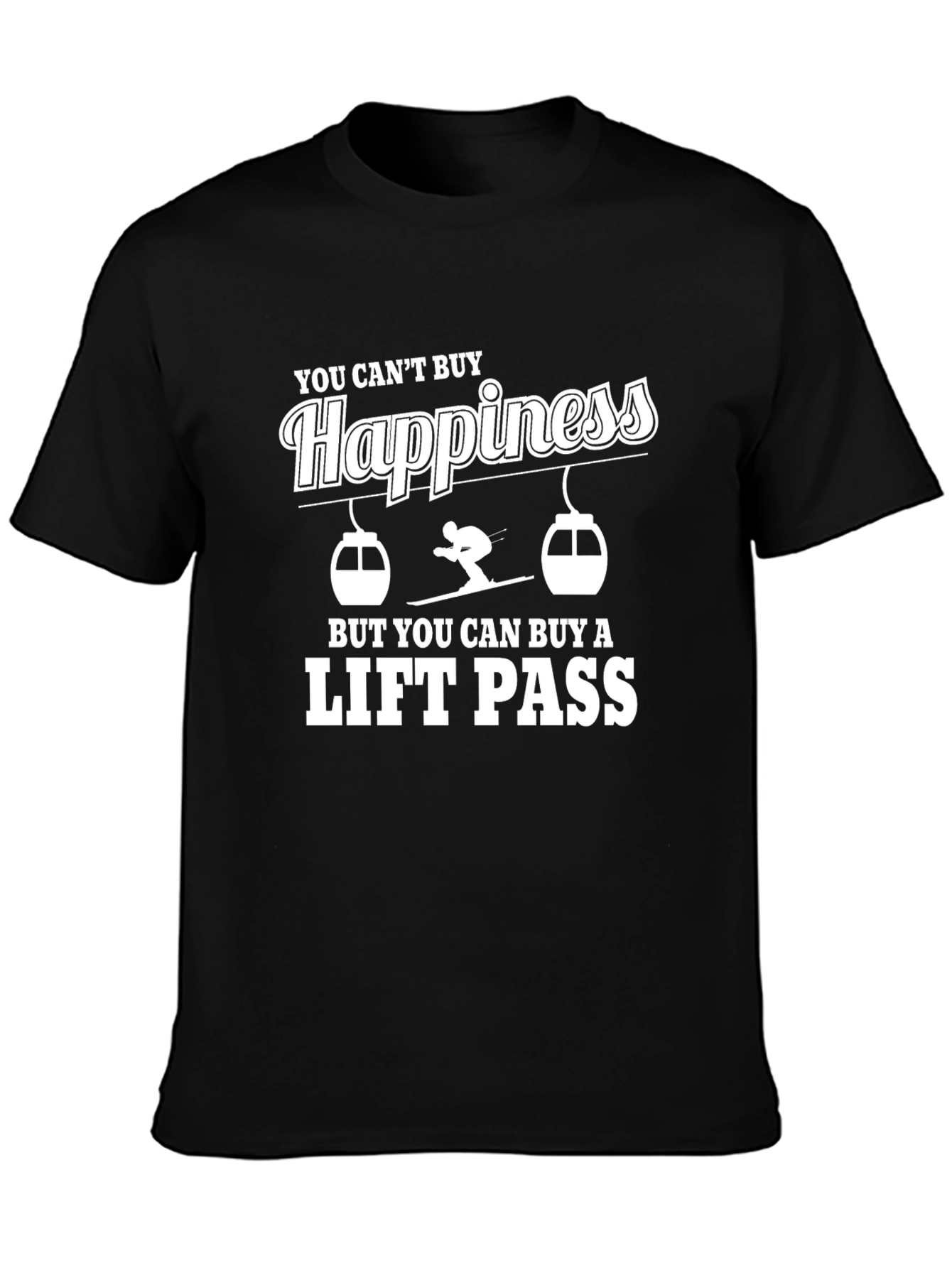 Happiness Lift Pass Graphic T-Shirt - Skiing