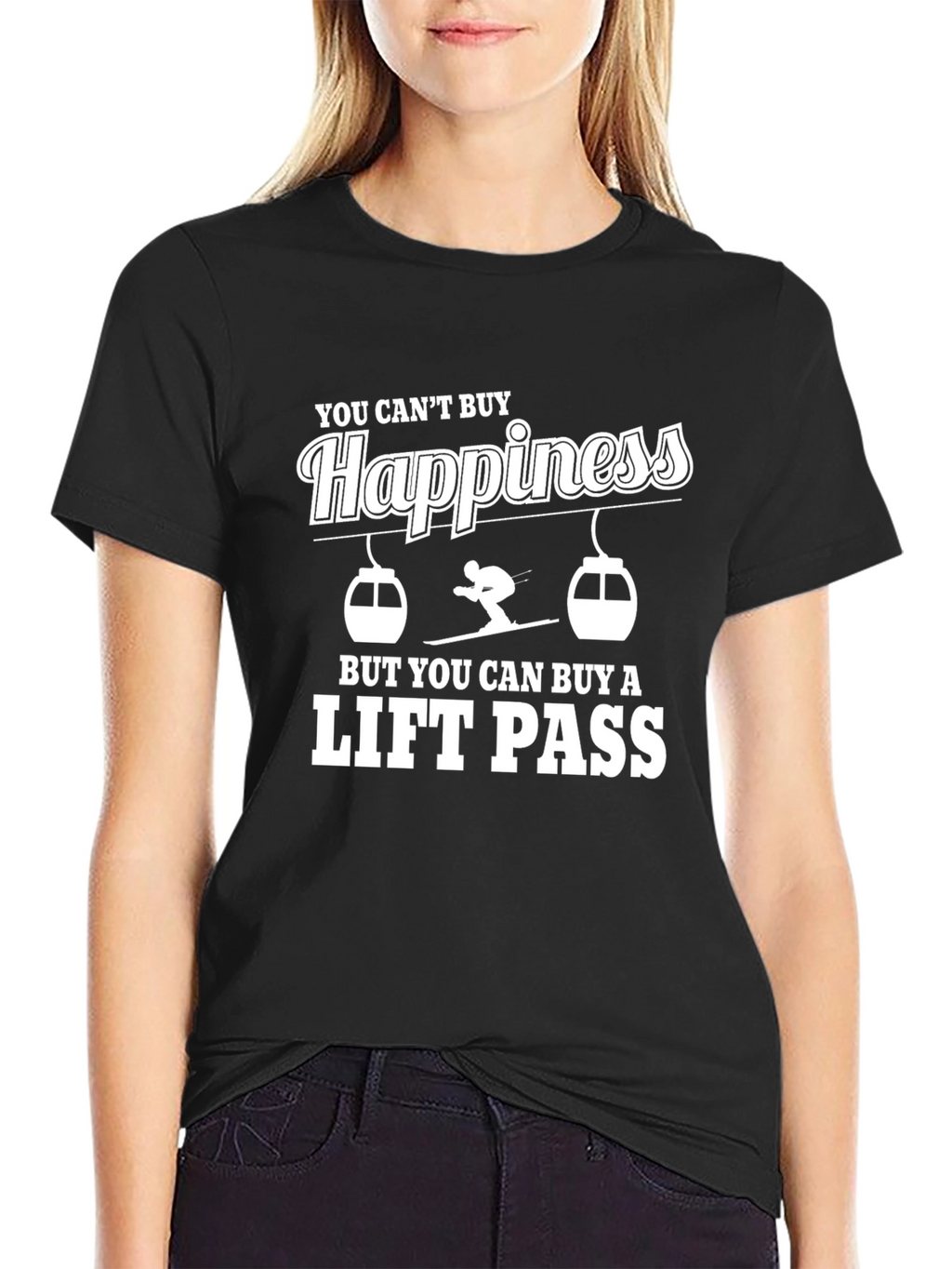 Happiness Lift Pass Graphic T-Shirt - Skiing