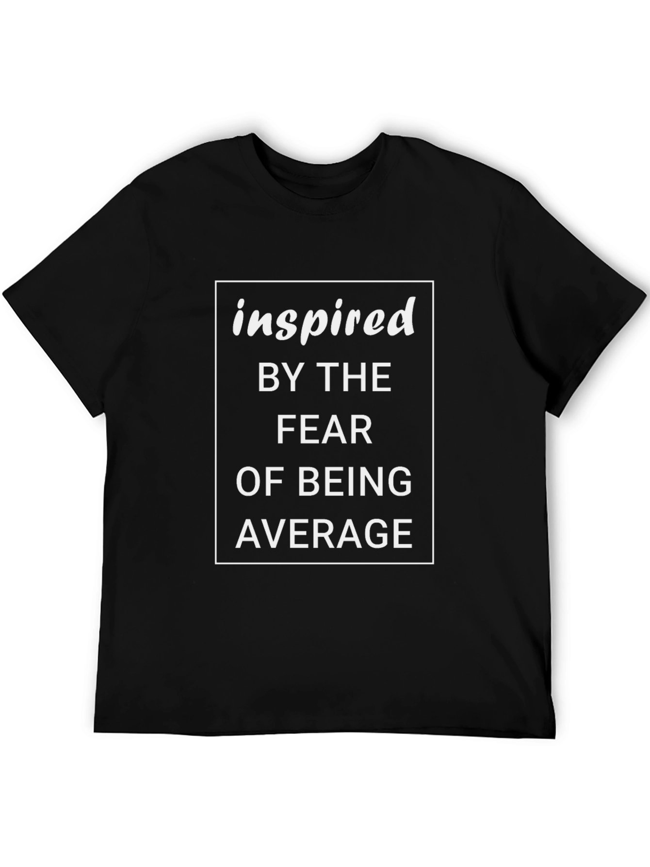 Fear of Being Average Graphic Tee - Black