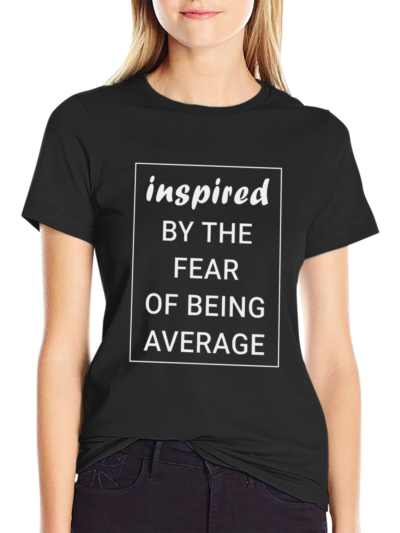 Fear of Being Average Graphic Tee - Black