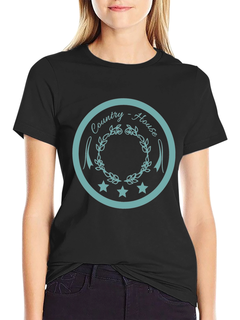 Country House Graphic Tee - Unisex Black T-Shirt