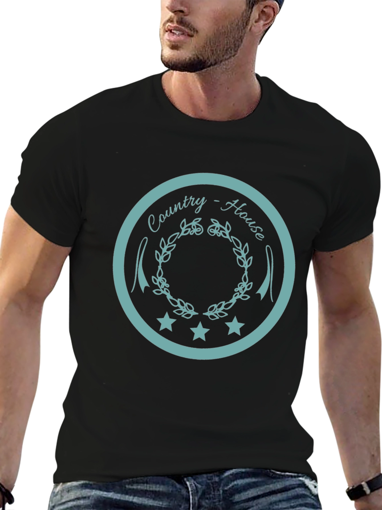 Country House Graphic Tee - Unisex Black T-Shirt
