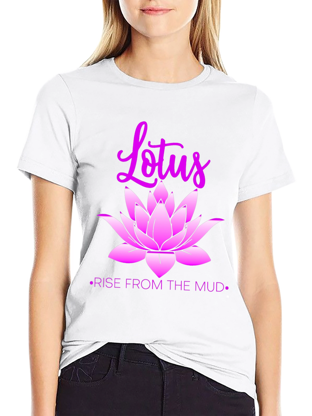Lotus Rise Graphic Tee - Inspirational Design