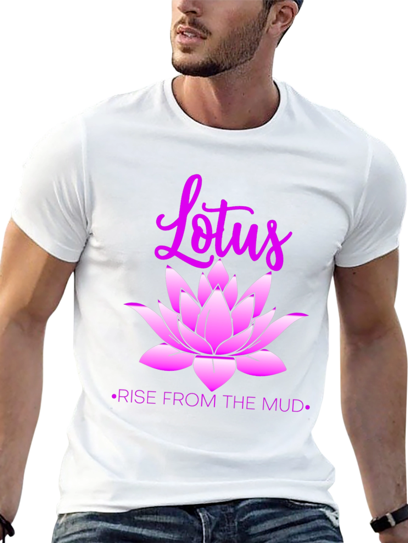 Lotus Rise Graphic Tee - Inspirational Design