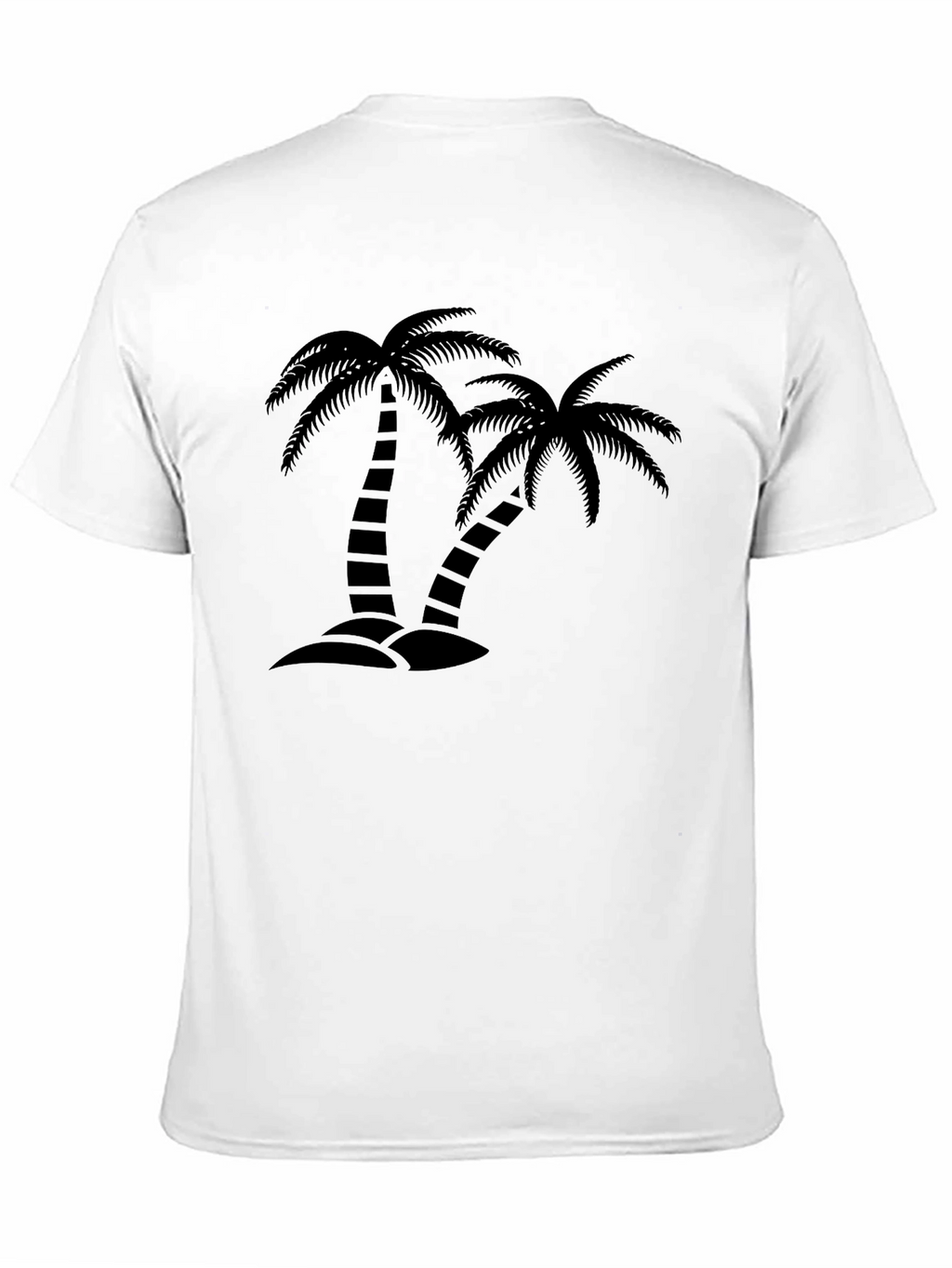 Palm Tree Graphic Black T-Shirt - Tropical Island Style