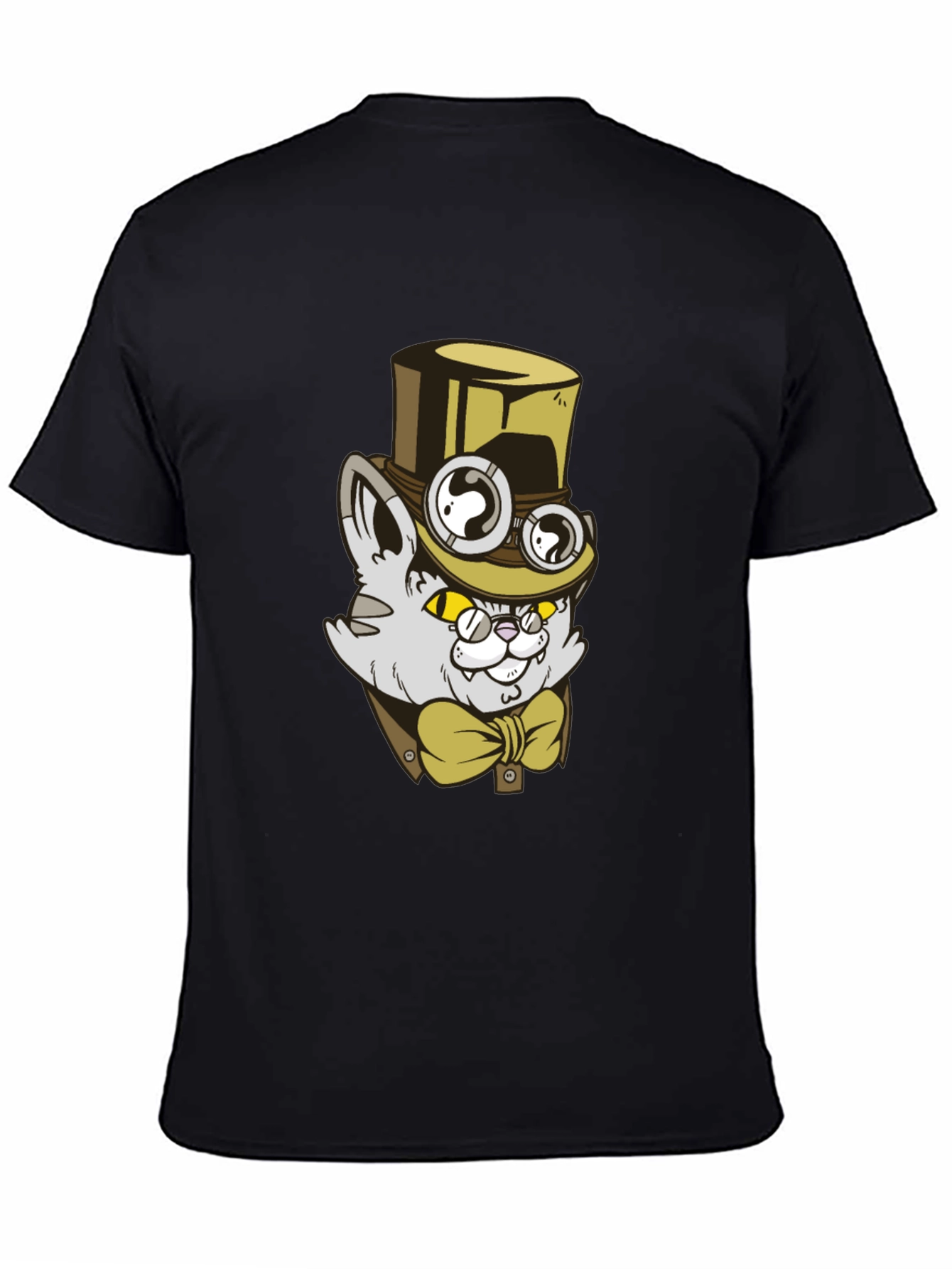 Steampunk Cat T-Shirt: Gentlemanly Feline