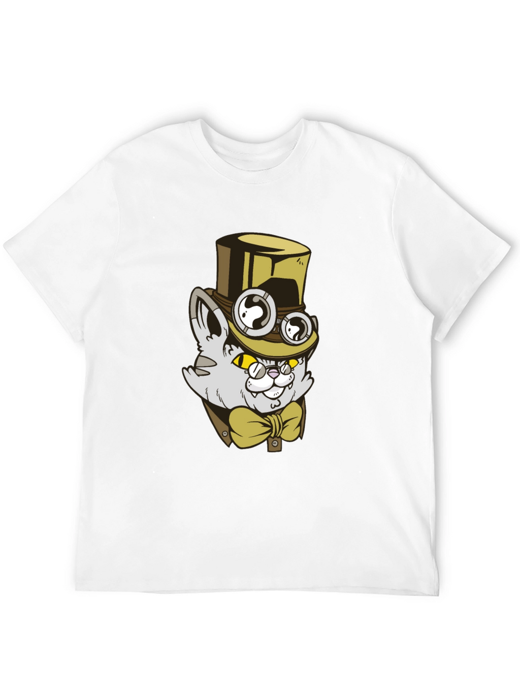 Steampunk Cat T-Shirt: Gentlemanly Feline
