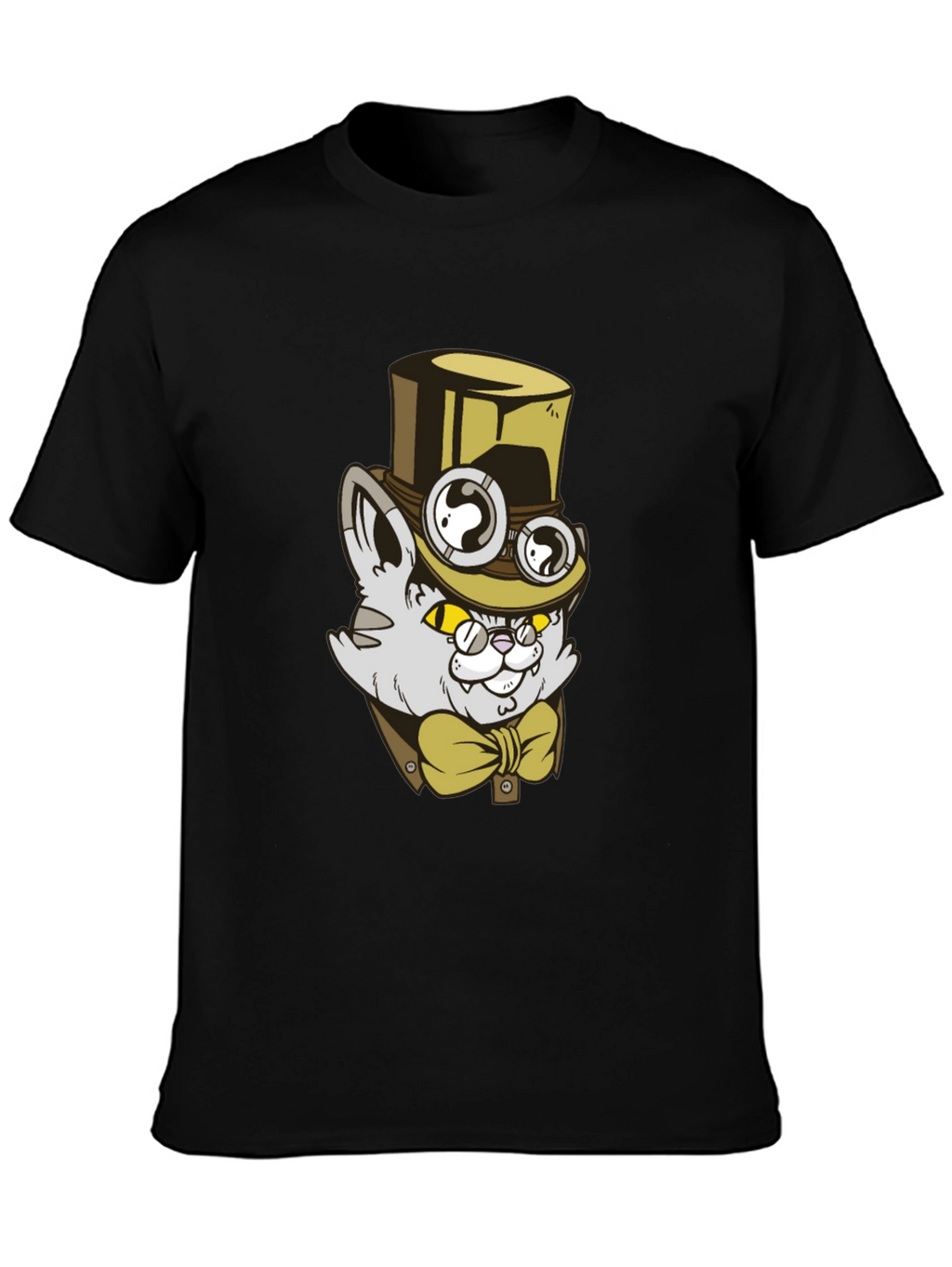 Steampunk Cat T-Shirt: Gentlemanly Feline