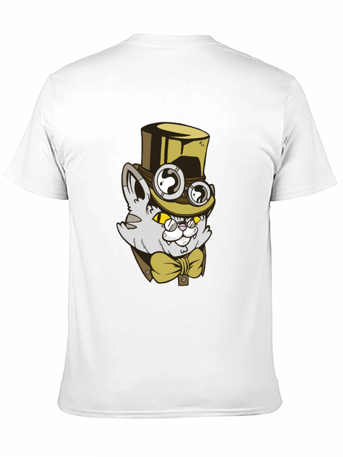 Steampunk Cat T-Shirt: Gentlemanly Feline
