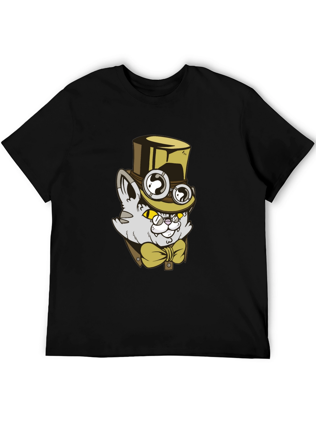 Steampunk Cat T-Shirt: Gentlemanly Feline