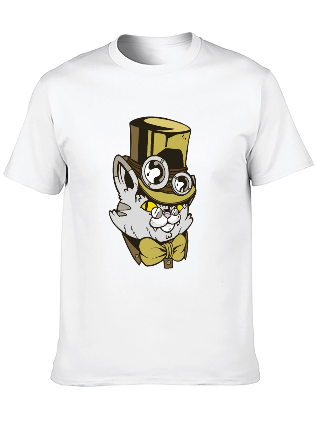 Steampunk Cat T-Shirt: Gentlemanly Feline
