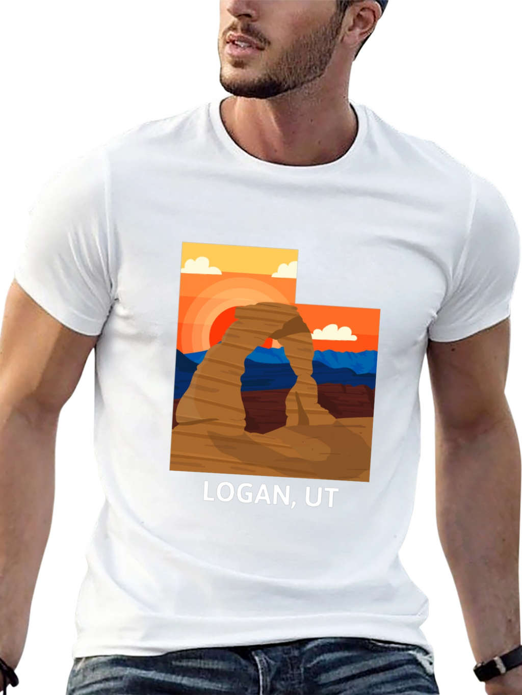 Logan UT Graphic Tee - Desert Archway