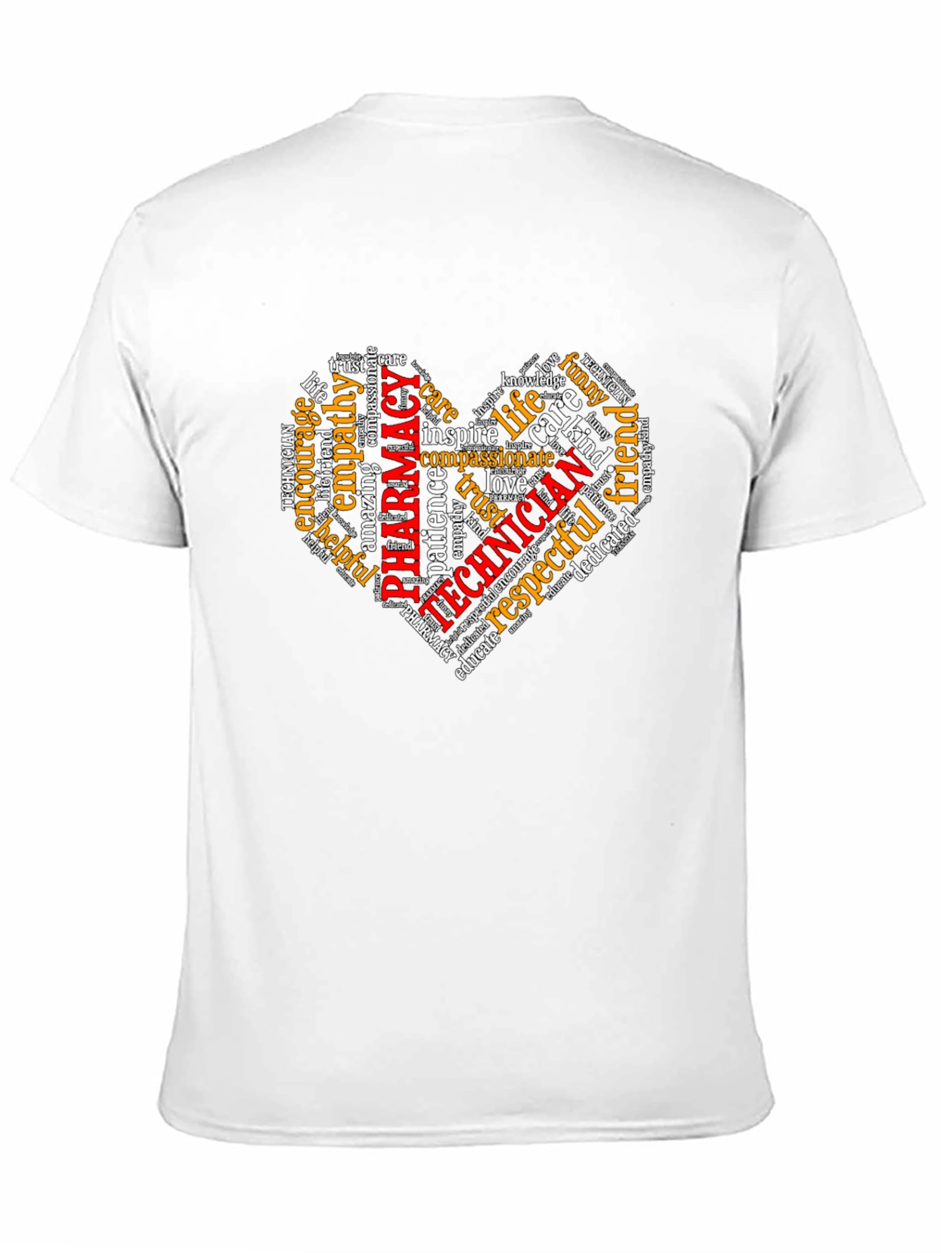 Pharmacy Technician Heart Word Art T-Shirt