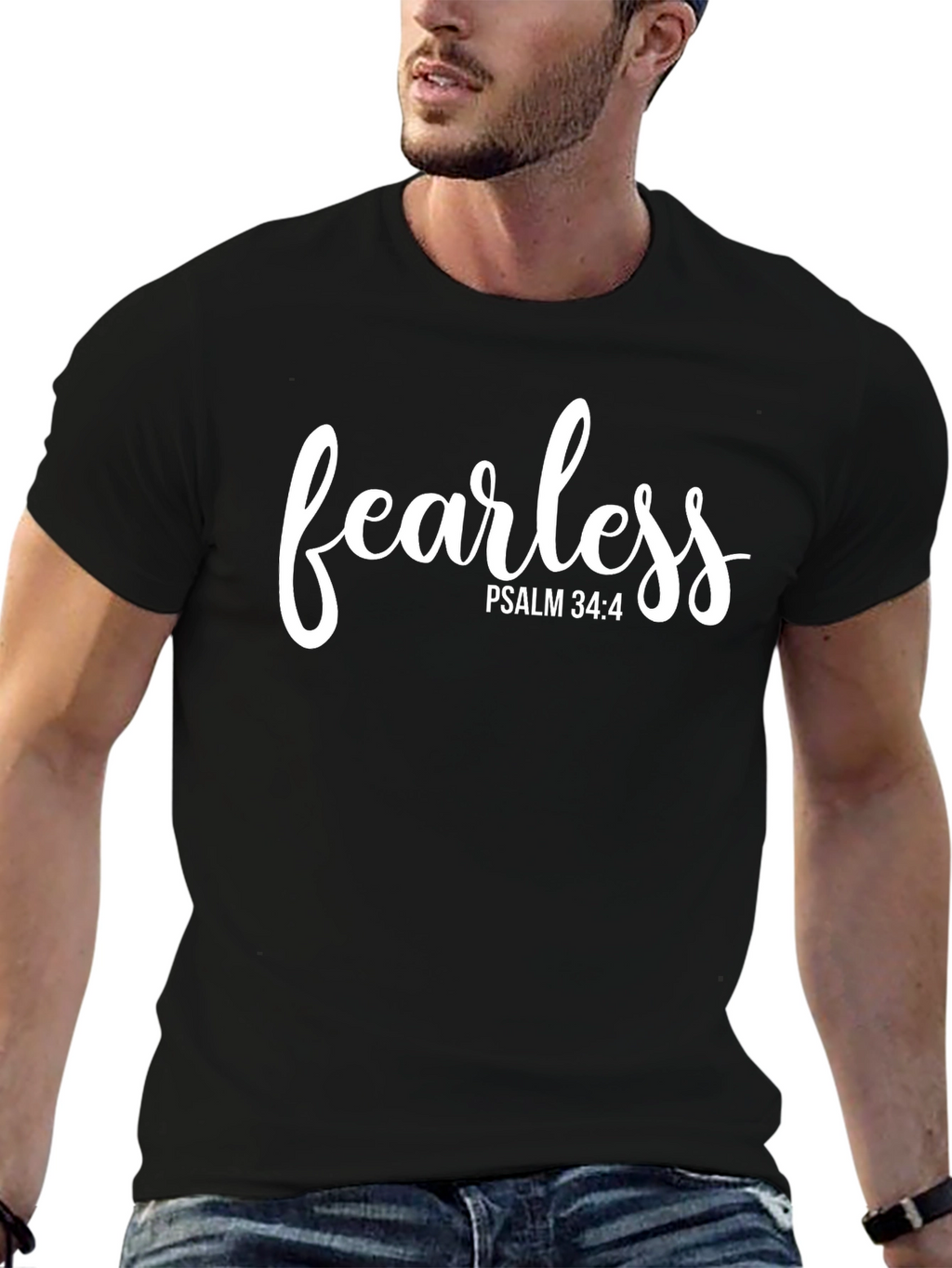 Fearless Psalm 34:4 Graphic T-Shirt