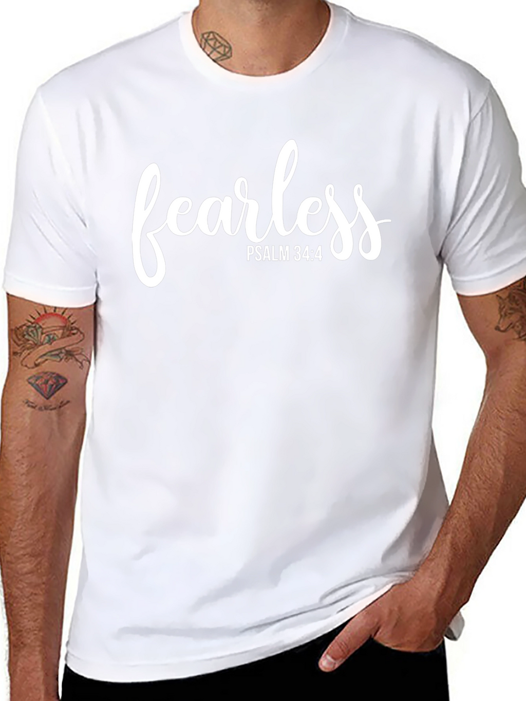 Fearless Psalm 34:4 Graphic T-Shirt