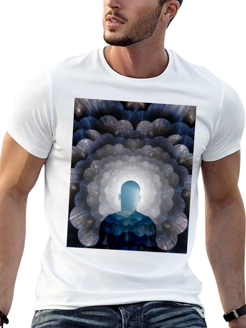 Meditative Man Graphic T-Shirt