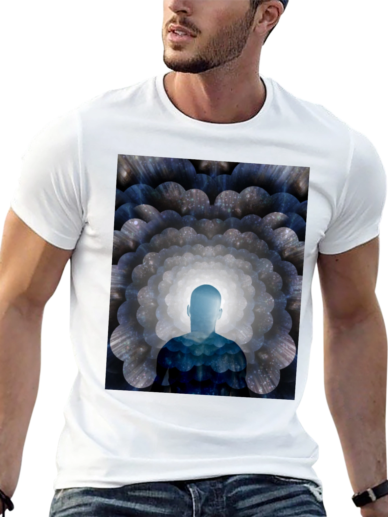 Meditative Man Graphic T-Shirt