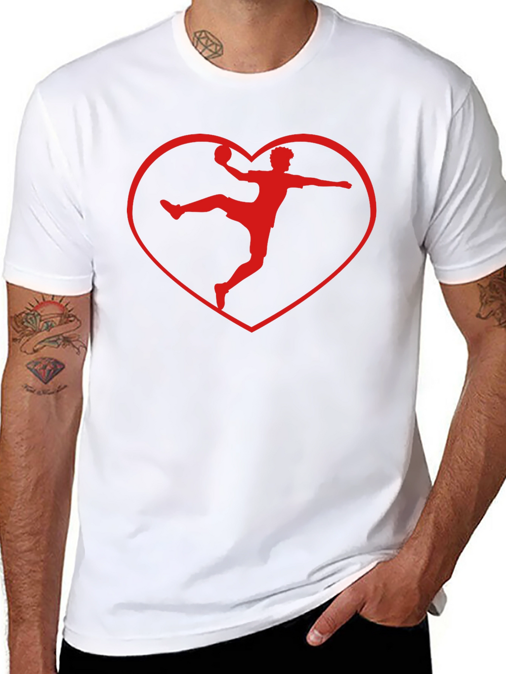Handball Heartbeat Tee - Love Handball Black T-Shirt