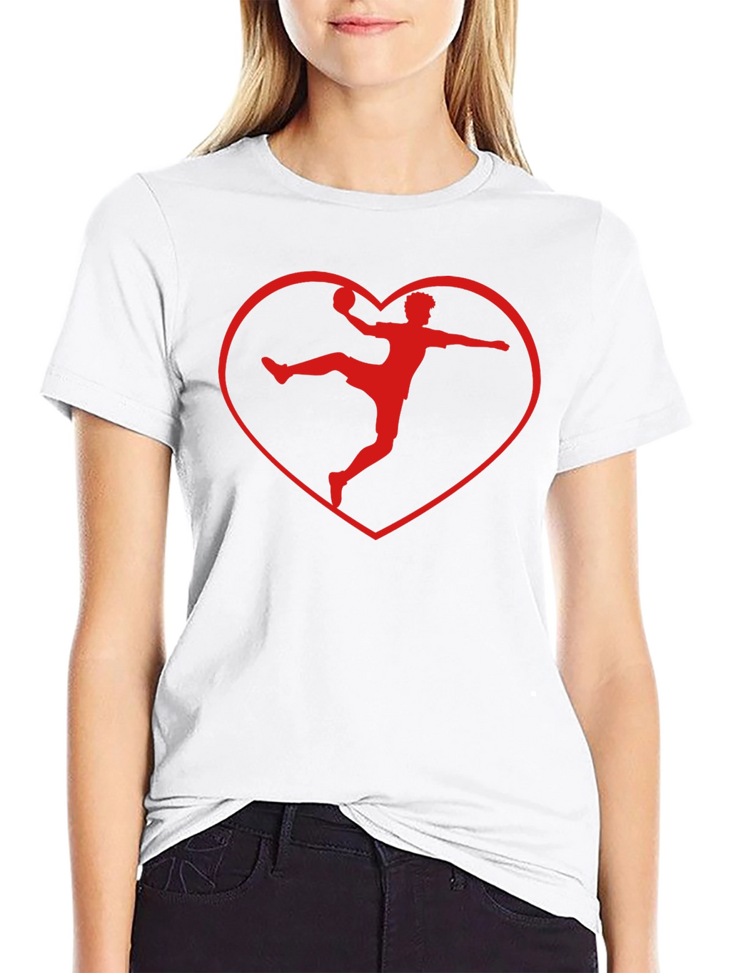 Handball Heartbeat Tee - Love Handball Black T-Shirt
