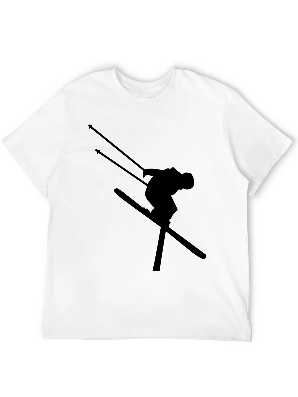 Black Skiing Silhouette T-Shirt