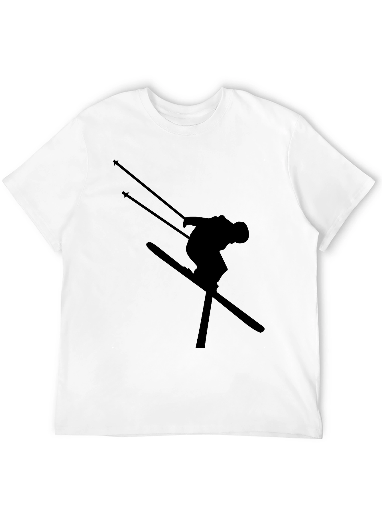 Black Skiing Silhouette T-Shirt