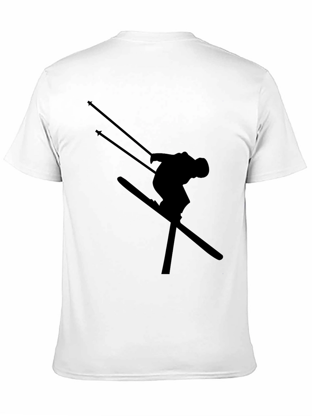 Black Skiing Silhouette T-Shirt