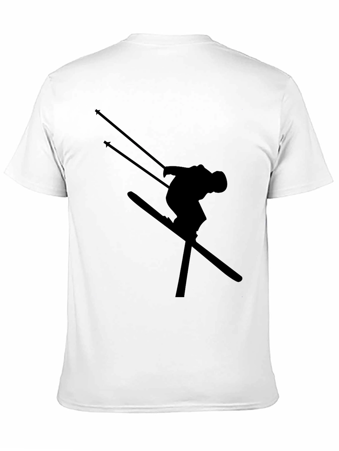 Black Skiing Silhouette T-Shirt