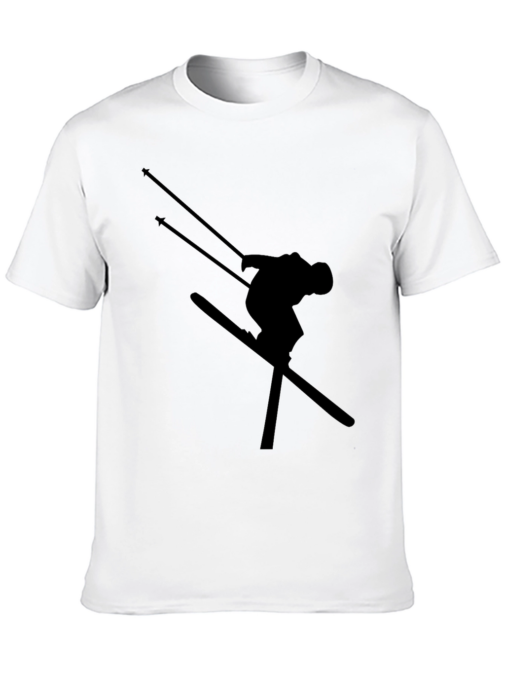 Black Skiing Silhouette T-Shirt