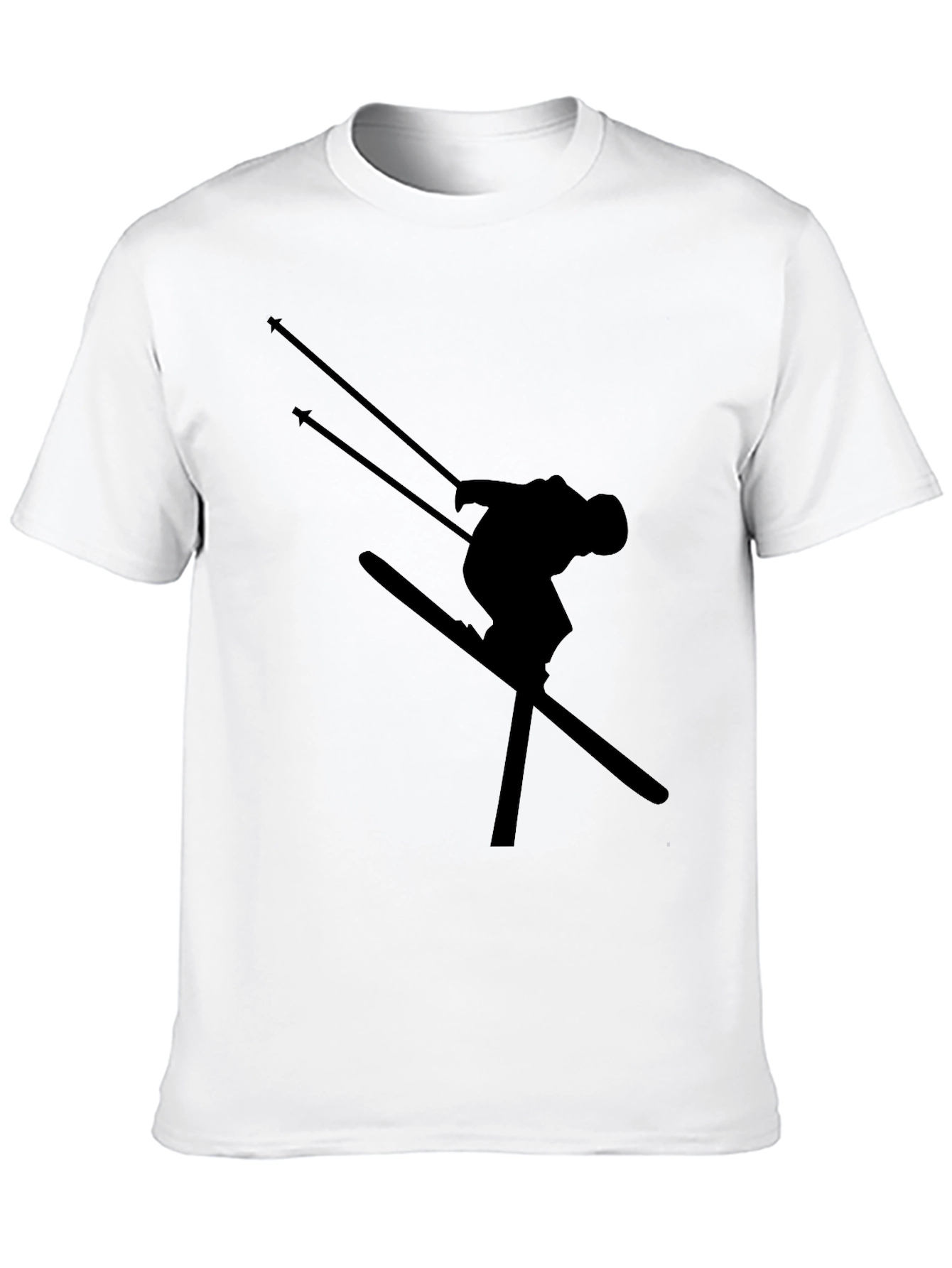 Black Skiing Silhouette T-Shirt