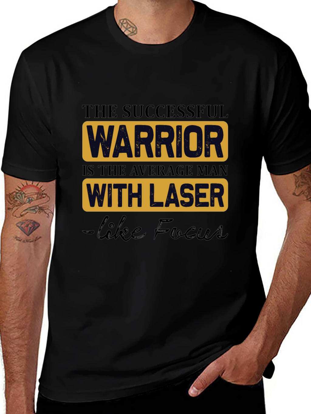 Successful Warrior Graphic Tee - Black