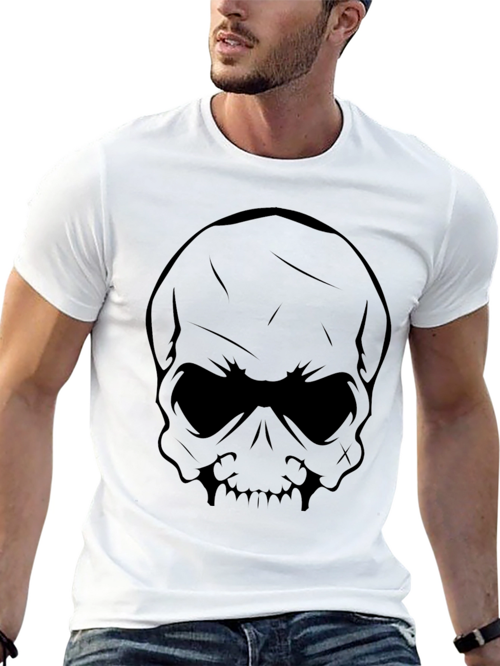 Skull Graphic T-Shirt - Black