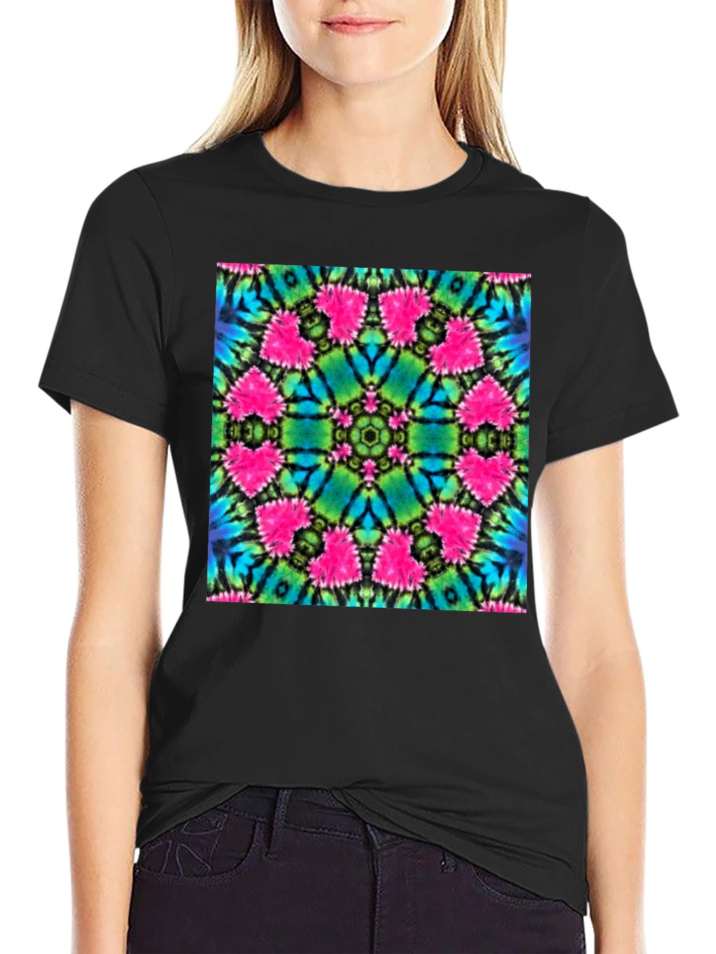 Vibrant Tie-Dye Mandala Graphic Tee